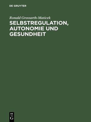 cover image of Selbstregulation, Autonomie und Gesundheit